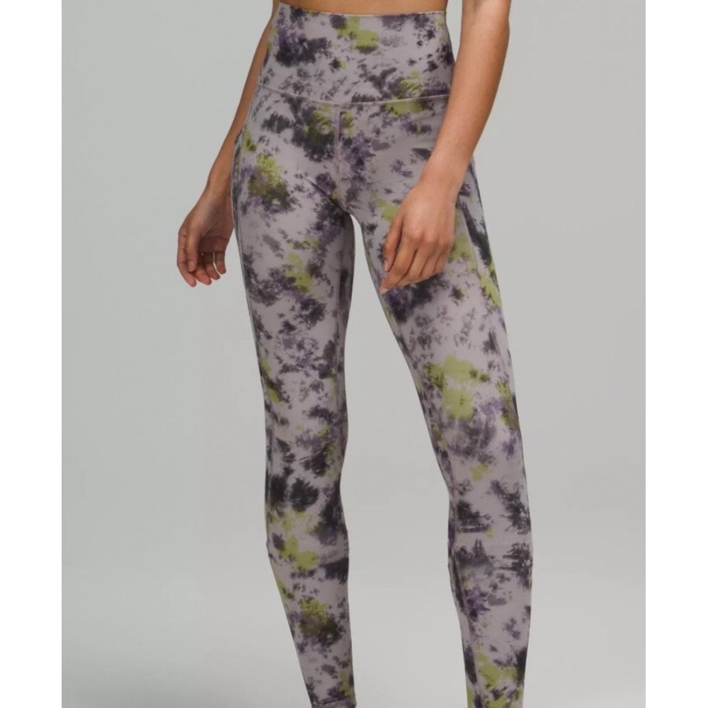 Lululemon Align High Rise Pant 28 Diamond Dye Light Sage Medium Olive Size 2